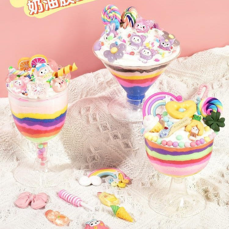 DIY ice cream gum large ice cream cup material pack children's toys food play ice cream cup accessories