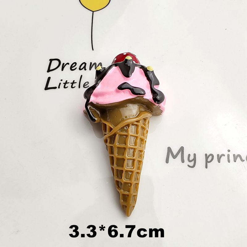 Large food and play convenience store ice cream resin accessories artificial painting DIY refrigerator magnet car decoration live broadcast accessories