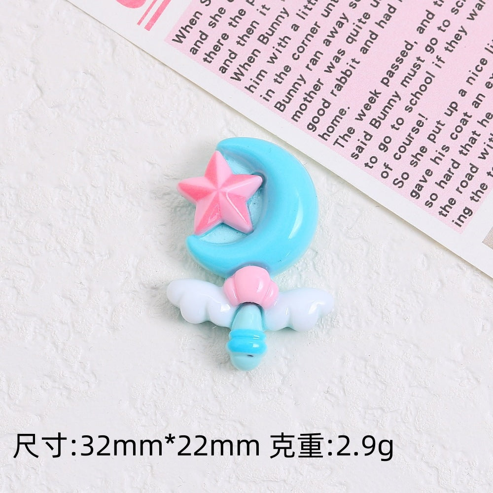 Large cute magic wand creative handmade DIY cream glue accessories resin small accessories accessories accessories material bag wholesale