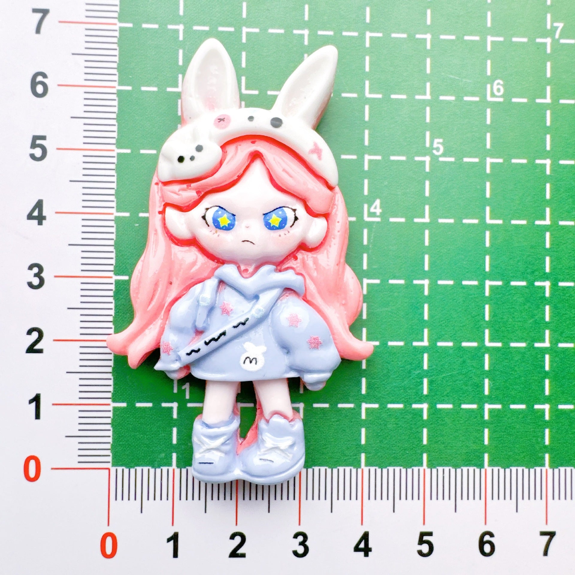 Large small rabbit ears girl DIY cream glue hair accessory headstring phone case hole shoes decoration resin accessories