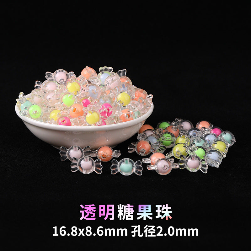 Mobile phone chain beading mixed handmade DIY material bag pendant material bag set box acrylic loose bead beading loose batch