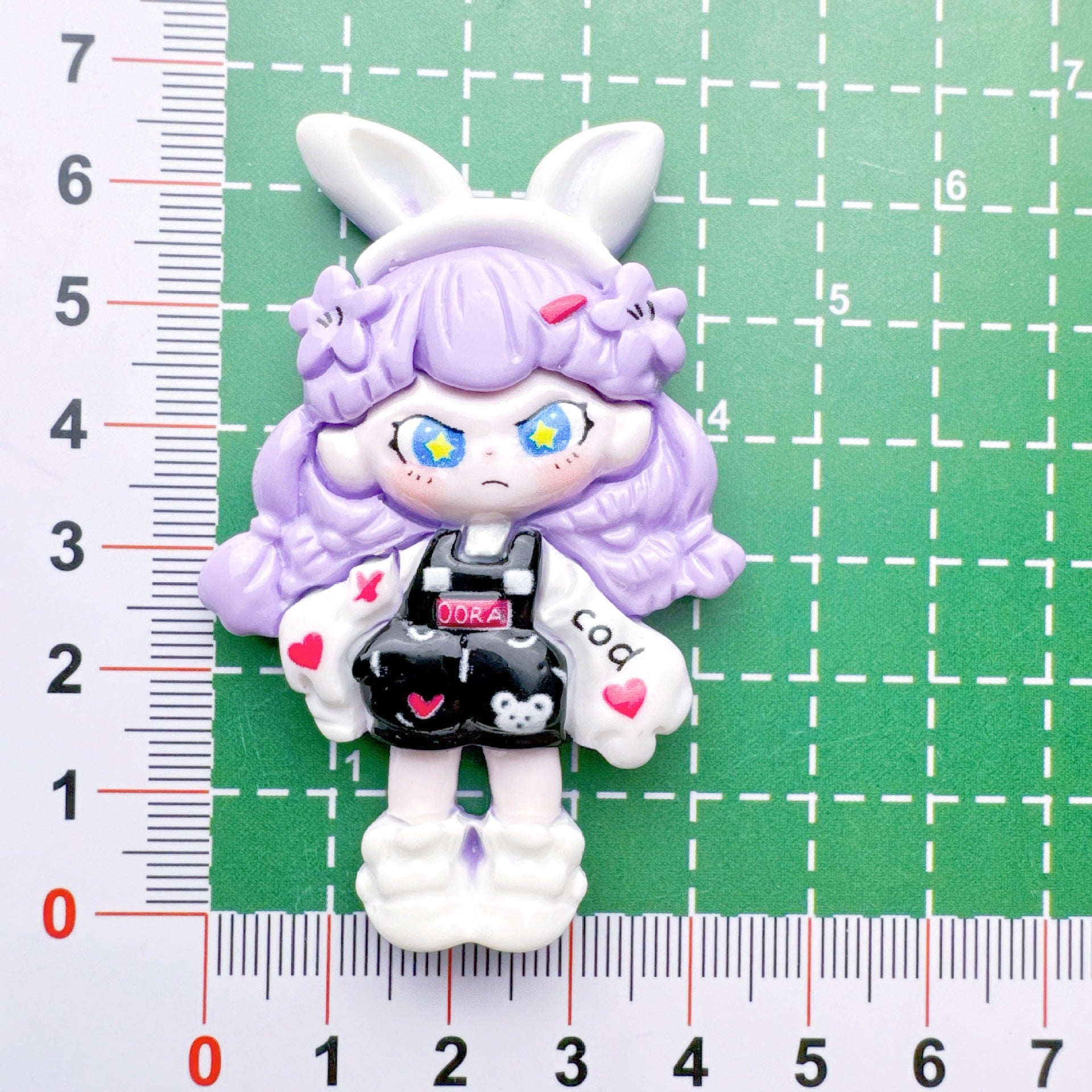 Large small rabbit ears girl DIY cream glue hair accessory headstring phone case hole shoes decoration resin accessories