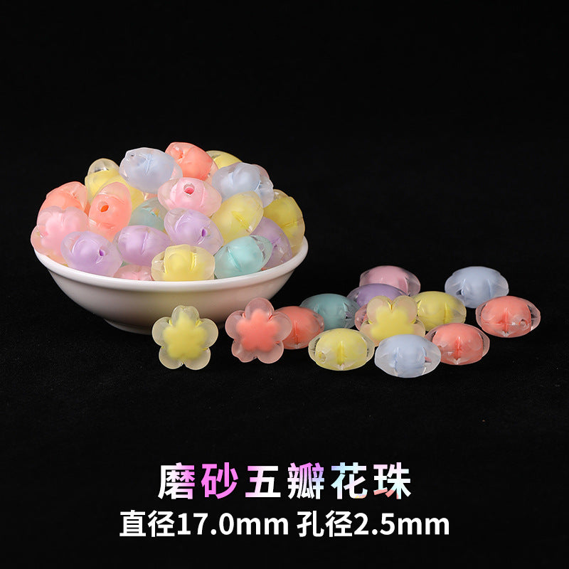 Mobile phone chain beading mixed handmade DIY material bag pendant material bag set box acrylic loose bead beading loose batch