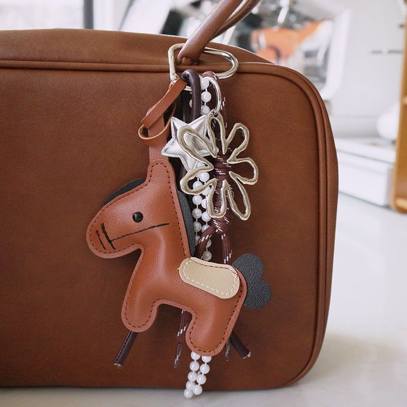 Money right away pu Year of the Horse bag hanging set keychain gift 2025 Year of the Horse Song brocade cross-border small batch customization