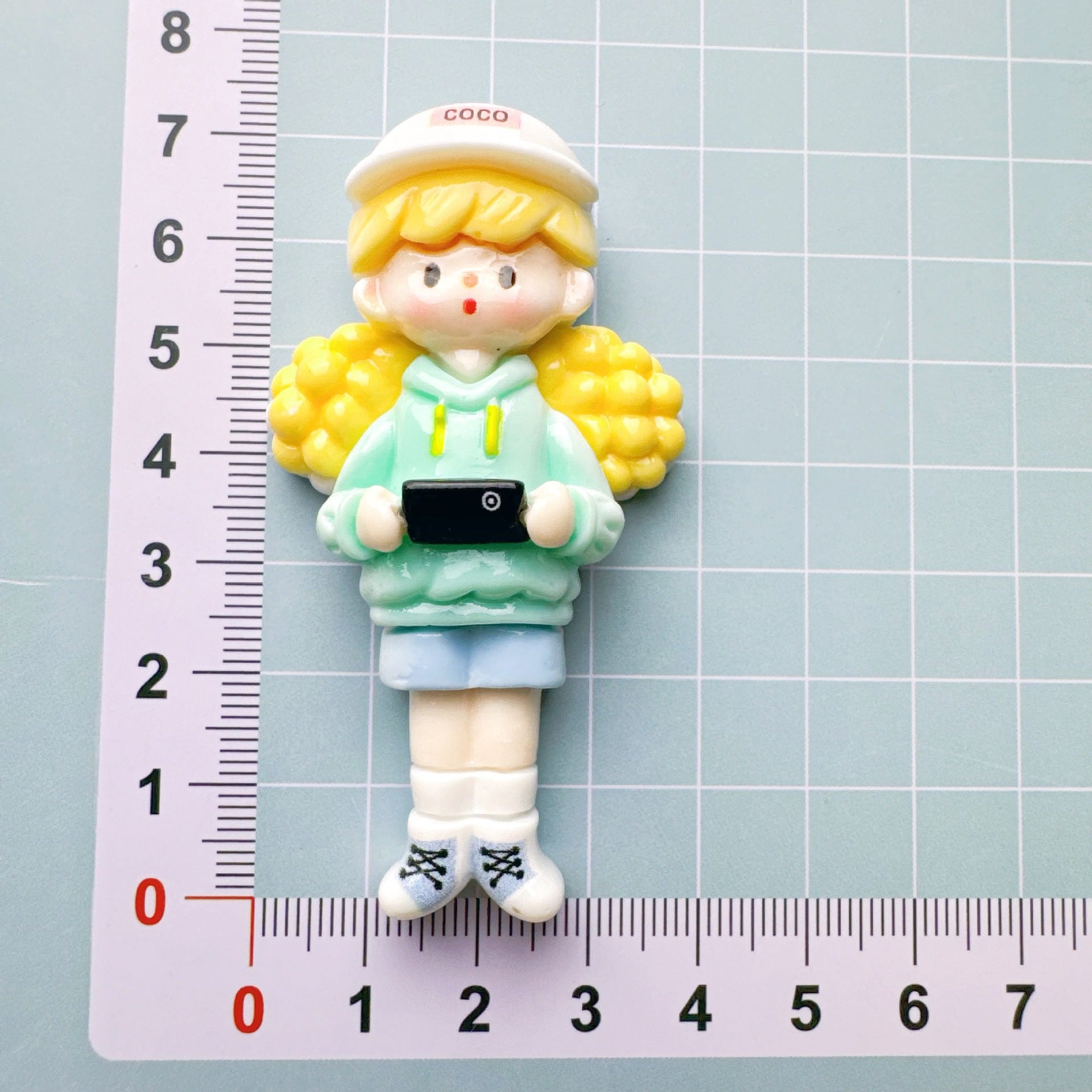 DIY Cream Glue Big Card Popcorn Girl Large Hair Accessories Material Patches Handmade Homemade Pendants Resin Accessories