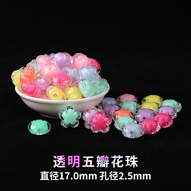 Mobile phone chain beading mixed handmade DIY material bag pendant material bag set box acrylic loose bead beading loose batch