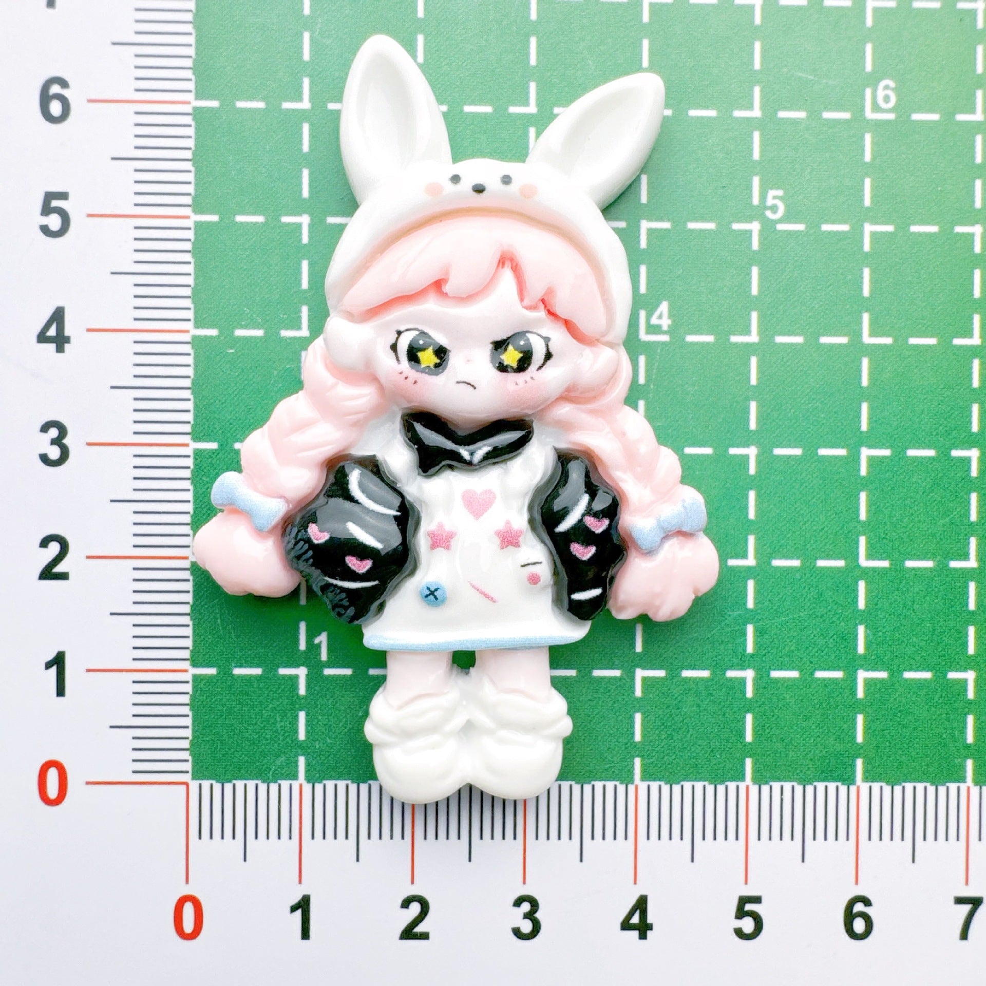 Large small rabbit ears girl DIY cream glue hair accessory headstring phone case hole shoes decoration resin accessories