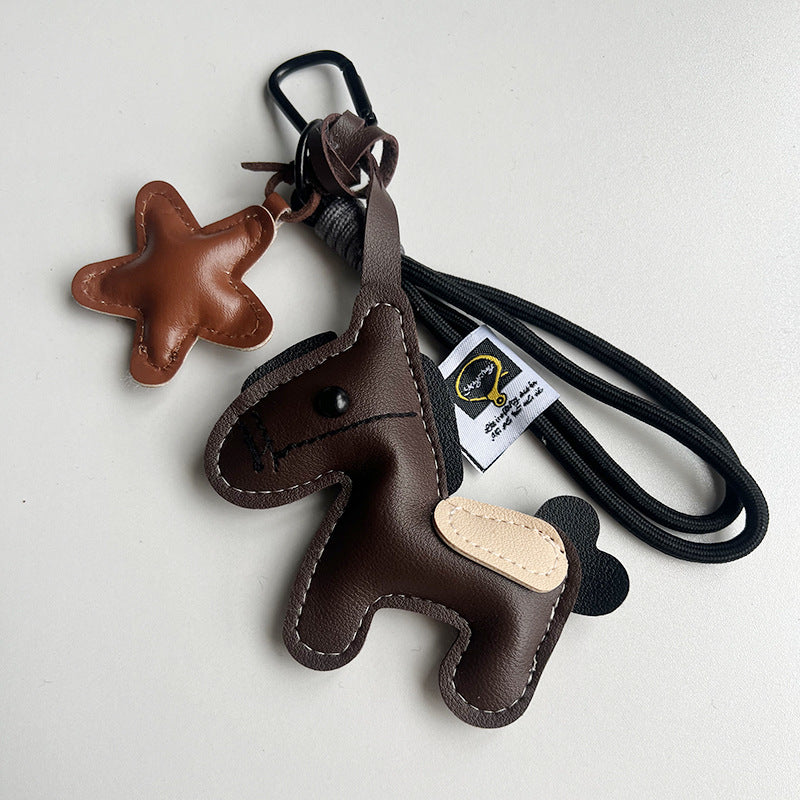 Money right away pu Year of the Horse bag hanging set keychain gift 2025 Year of the Horse Song brocade cross-border small batch customization