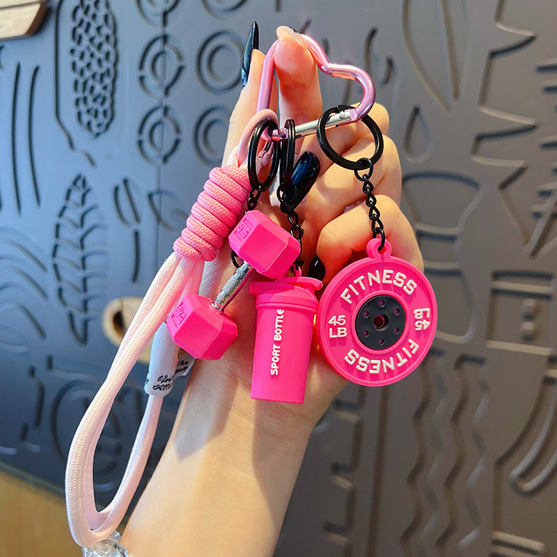 Creative DIY sports style fitness set hand rope buckle pendant cute miu series couple bag charm accessories wholesale