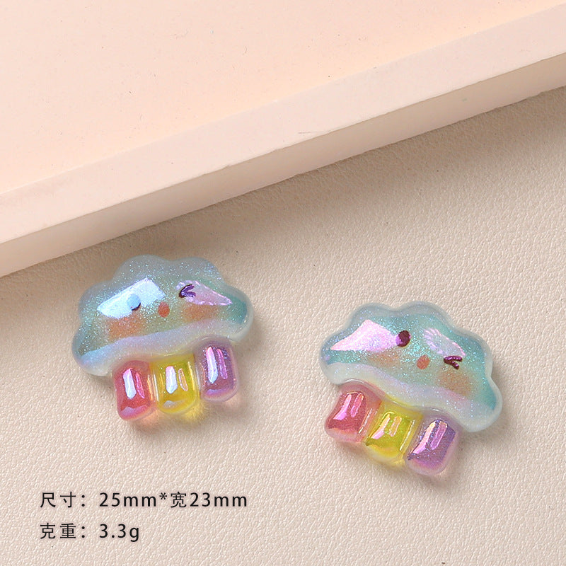 Cartoon DIY resin accessories accessories electroplating paradise cream glue handmade hair clips mobile phone case shoe buckle accessories batch