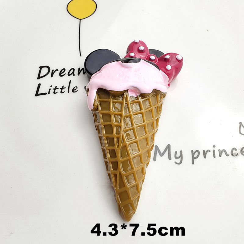 Large food and play convenience store ice cream resin accessories artificial painting DIY refrigerator magnet car decoration live broadcast accessories