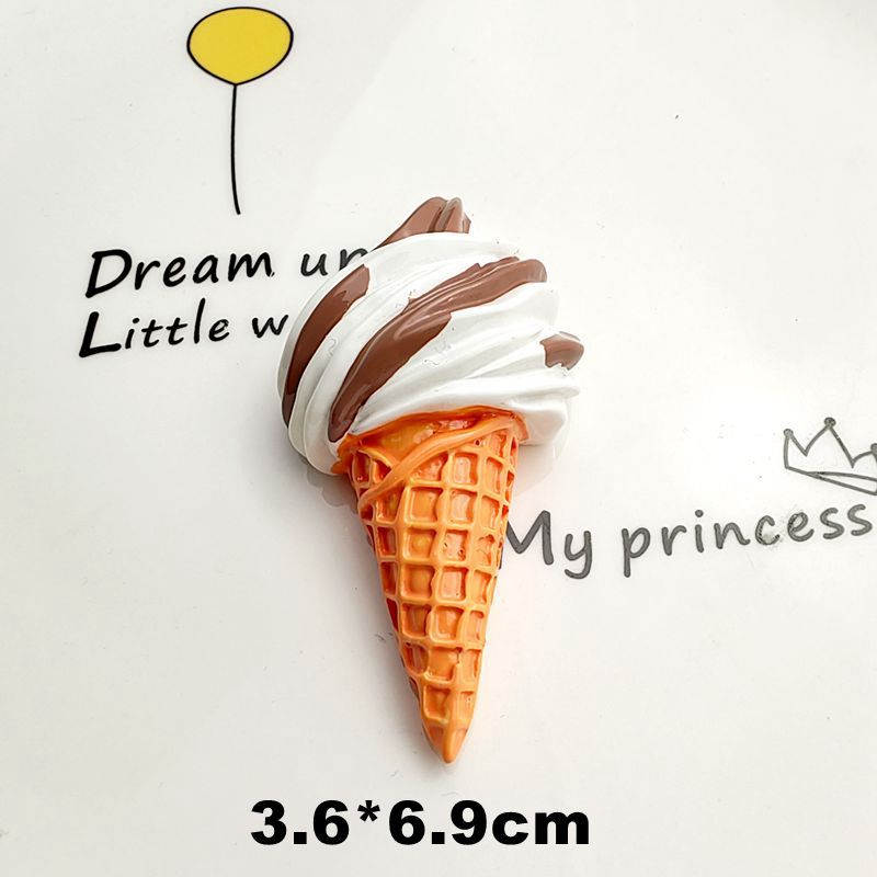 Large food and play convenience store ice cream resin accessories artificial painting DIY refrigerator magnet car decoration live broadcast accessories