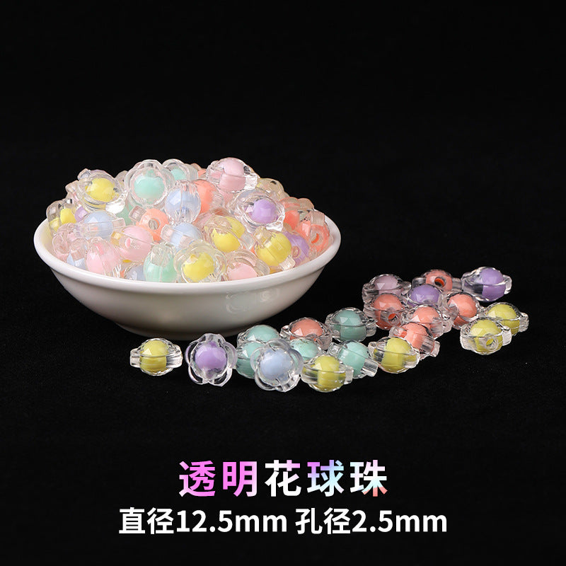 Mobile phone chain beading mixed handmade DIY material bag pendant material bag set box acrylic loose bead beading loose batch