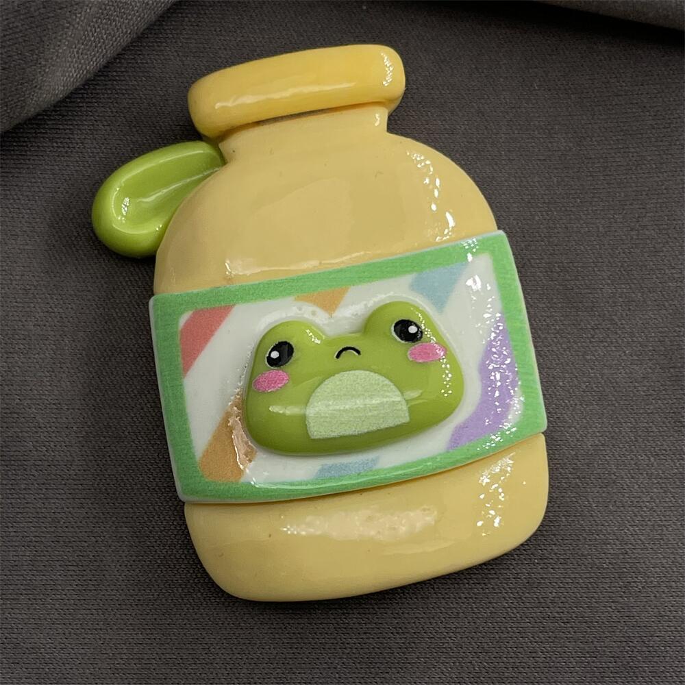 Large Spring New Frog Cartoon Resin Accessories DIY Phone Case Cream Glue Handmade Refrigerator Patch