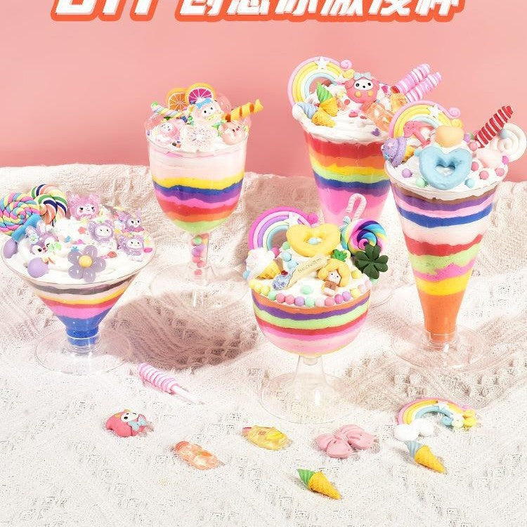 DIY ice cream gum large ice cream cup material pack children's toys food play ice cream cup accessories