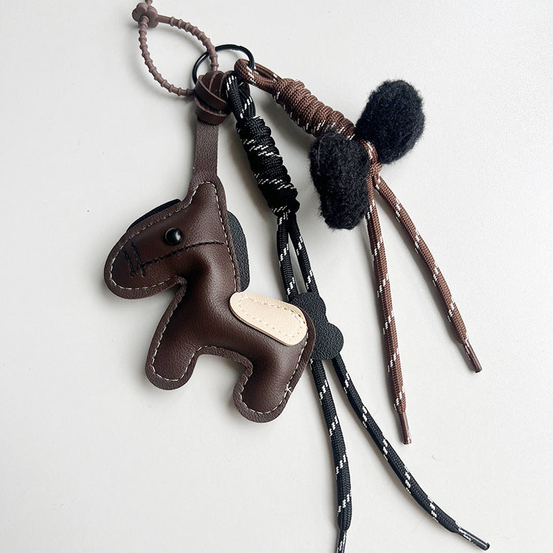 Money right away pu Year of the Horse bag hanging set keychain gift 2025 Year of the Horse Song brocade cross-border small batch customization