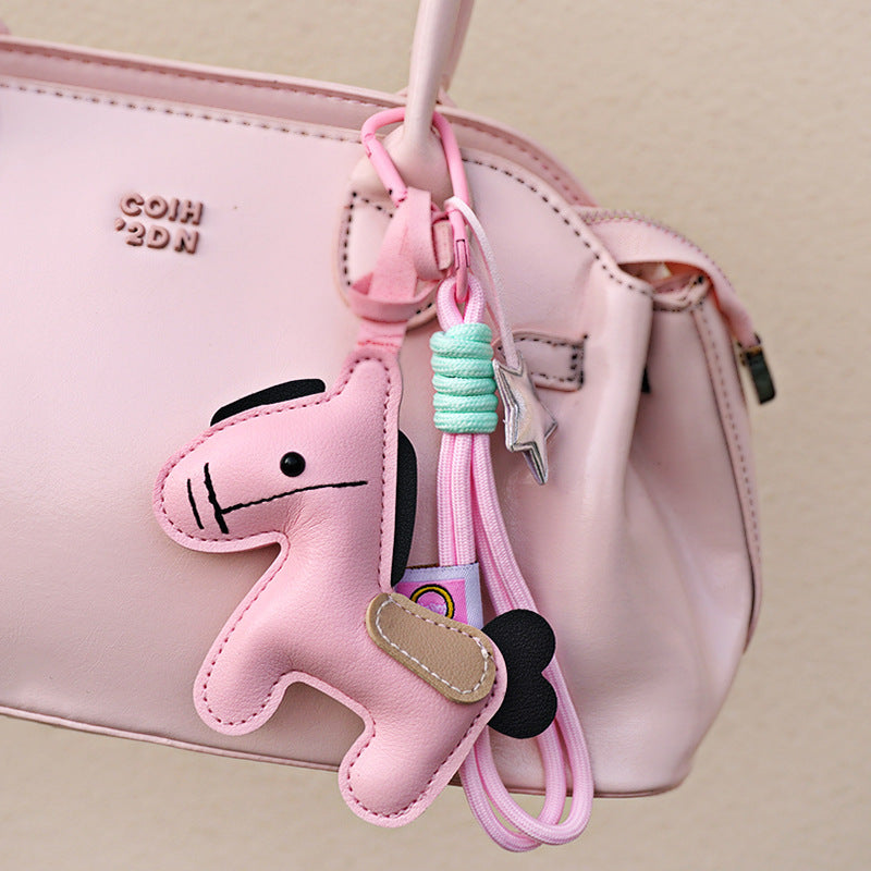 Money right away pu Year of the Horse bag hanging set keychain gift 2025 Year of the Horse Song brocade cross-border small batch customization