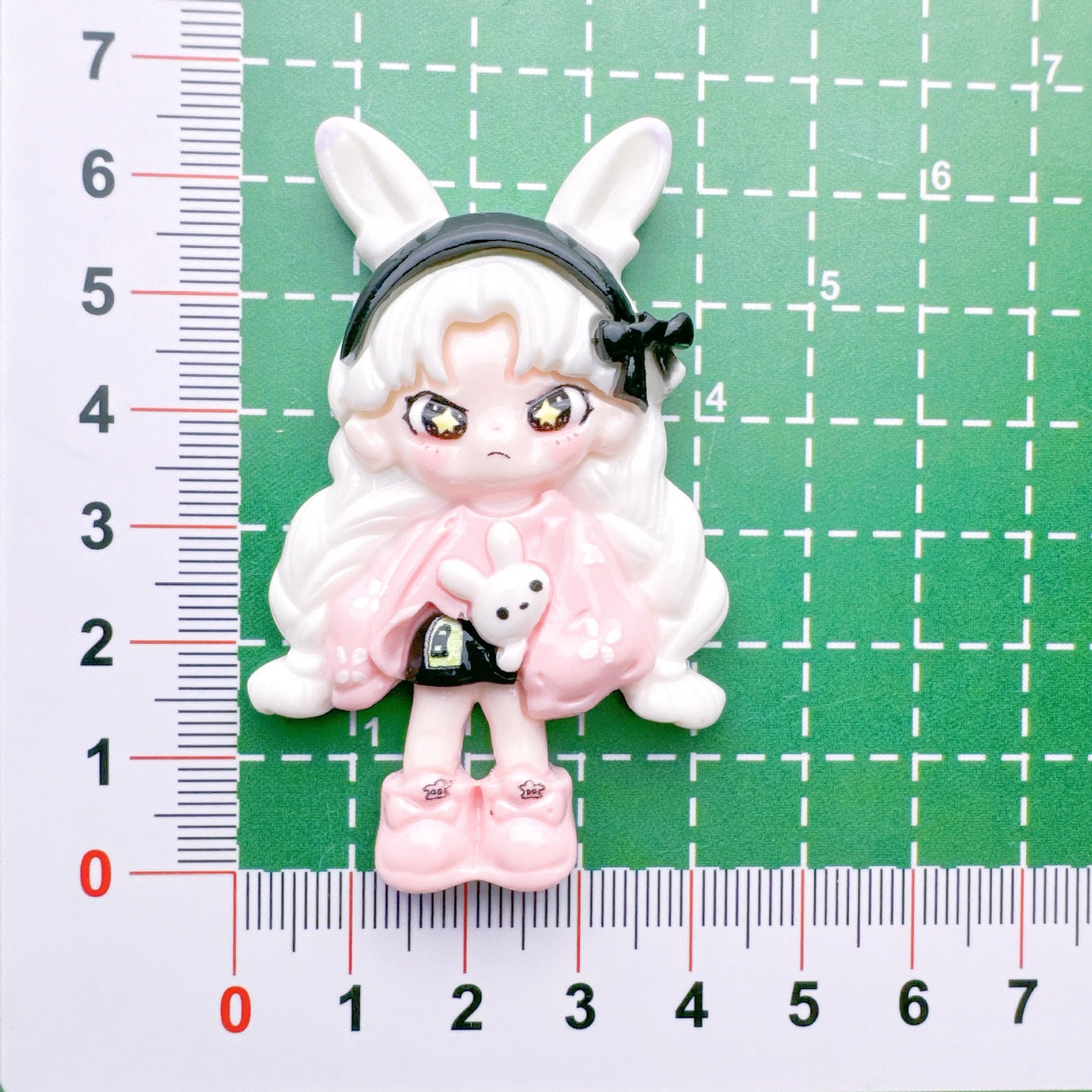 Large small rabbit ears girl DIY cream glue hair accessory headstring phone case hole shoes decoration resin accessories