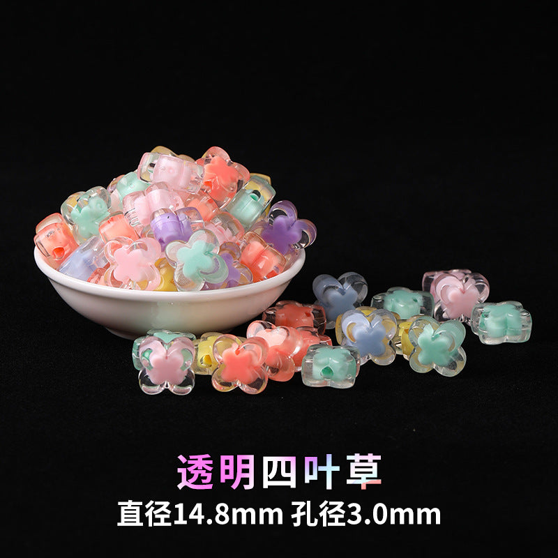 Mobile phone chain beading mixed handmade DIY material bag pendant material bag set box acrylic loose bead beading loose batch