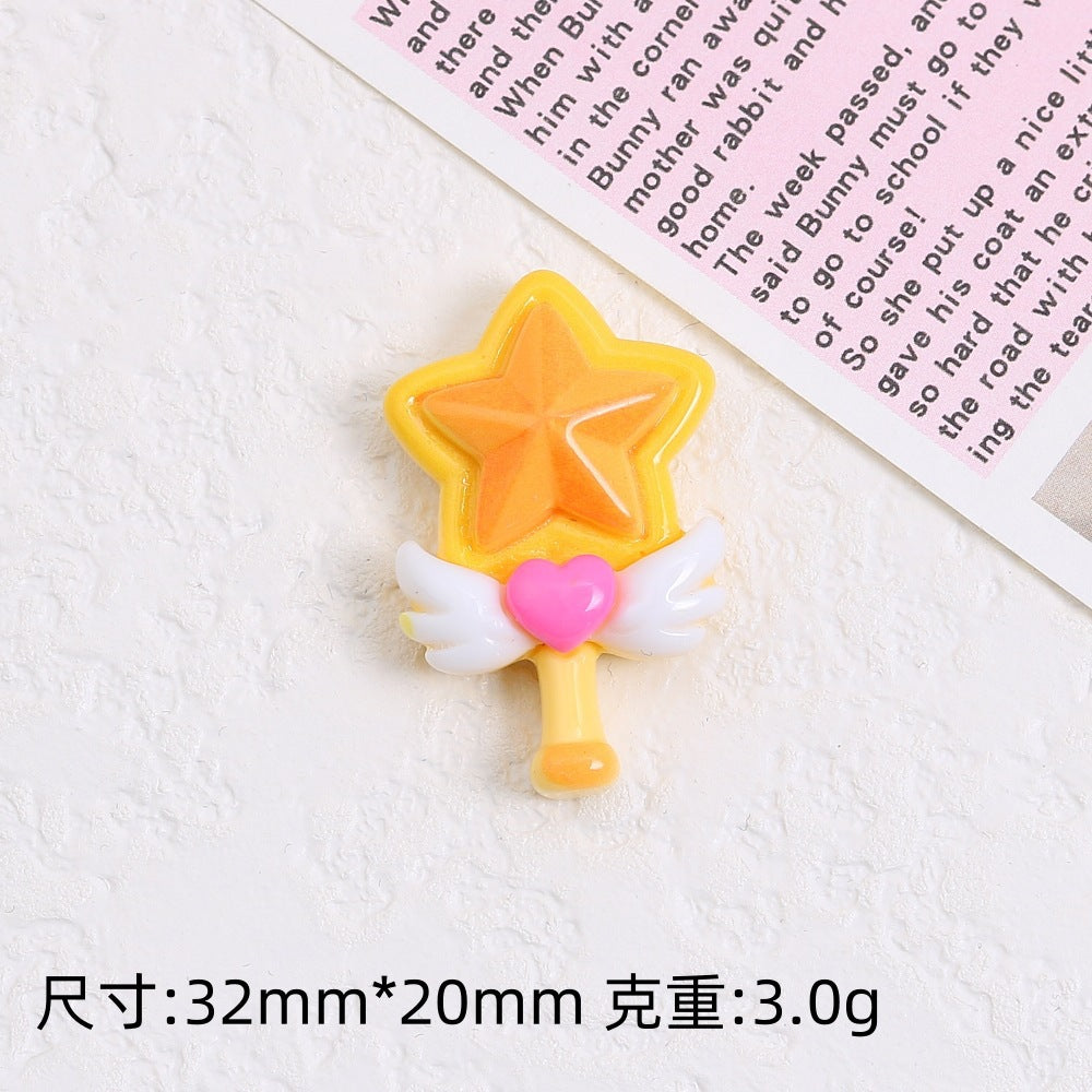 Large cute magic wand creative handmade DIY cream glue accessories resin small accessories accessories accessories material bag wholesale