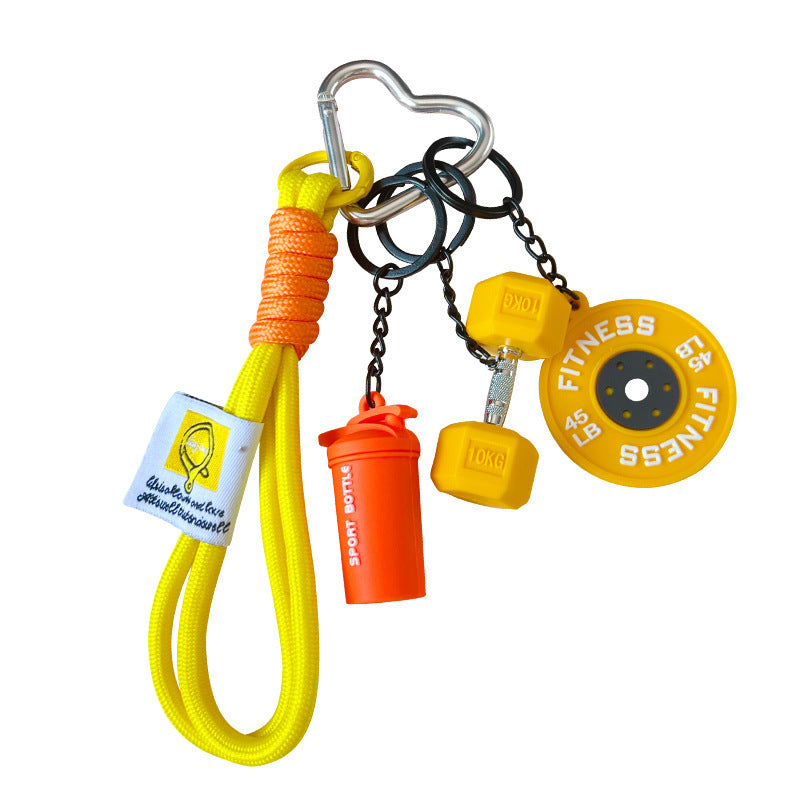 Creative DIY sports style fitness set hand rope buckle pendant cute miu series couple bag charm accessories wholesale