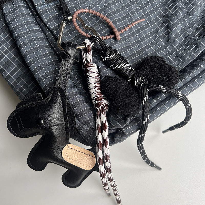 Money right away pu Year of the Horse bag hanging set keychain gift 2025 Year of the Horse Song brocade cross-border small batch customization