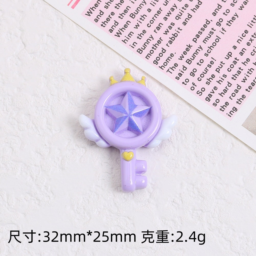 Large cute magic wand creative handmade DIY cream glue accessories resin small accessories accessories accessories material bag wholesale