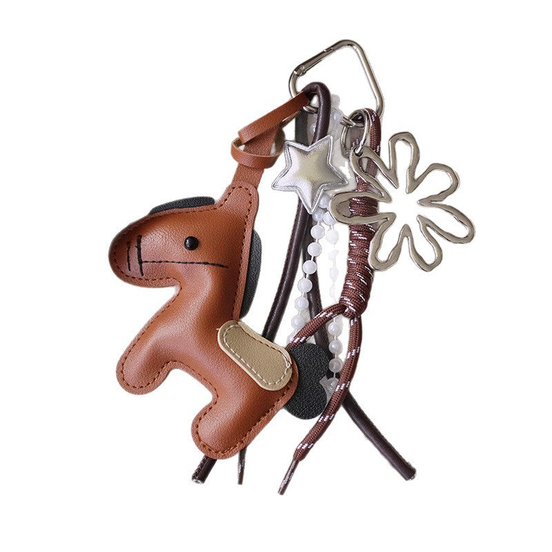 Money right away pu Year of the Horse bag hanging set keychain gift 2025 Year of the Horse Song brocade cross-border small batch customization