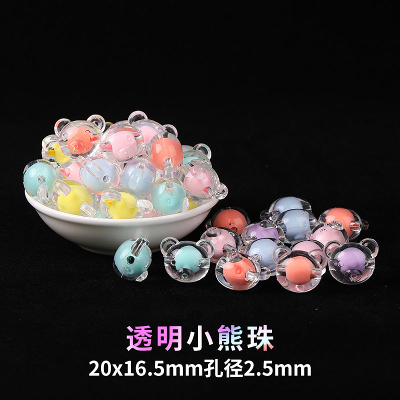 Mobile phone chain beading mixed handmade DIY material bag pendant material bag set box acrylic loose bead beading loose batch