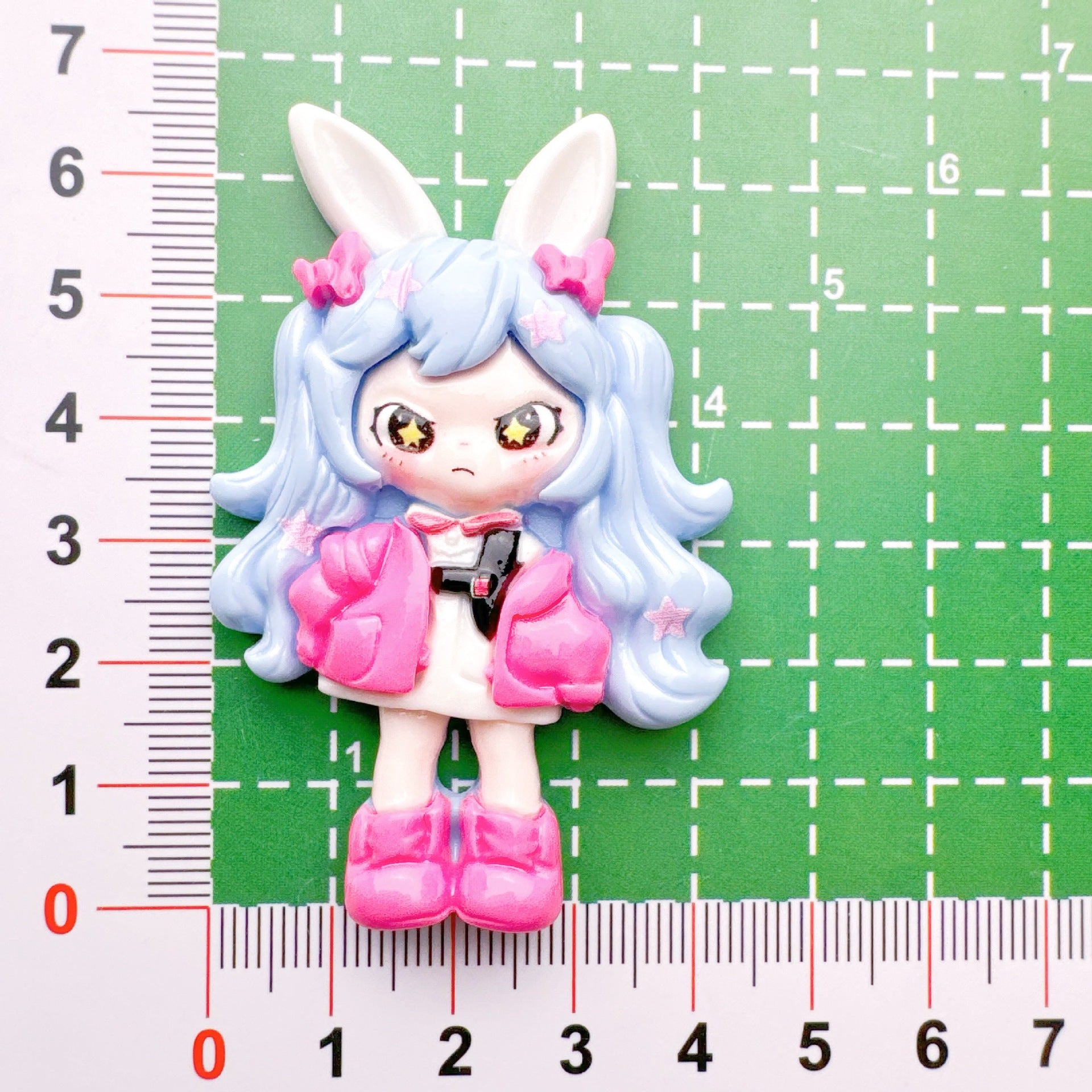 Large small rabbit ears girl DIY cream glue hair accessory headstring phone case hole shoes decoration resin accessories