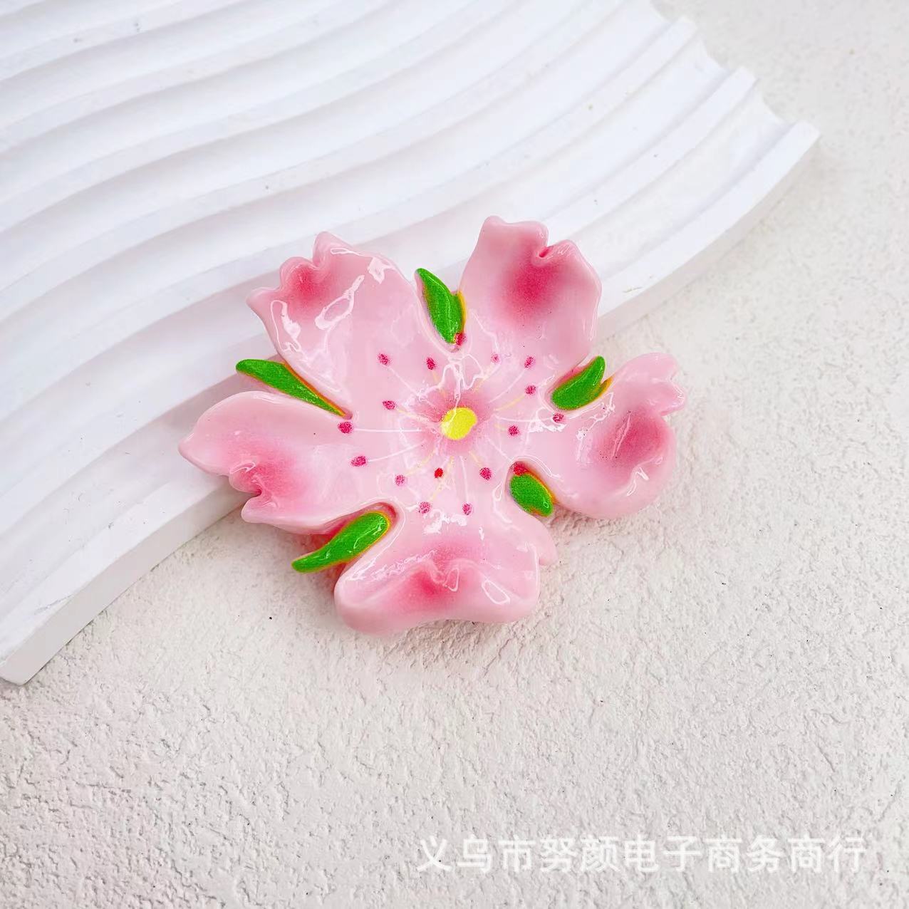 Large Cartoon Pink Mahogany Resin Accessories Handmade DIY Material Cream Glue Phone Case Headstring Hair Accessories Wholesale