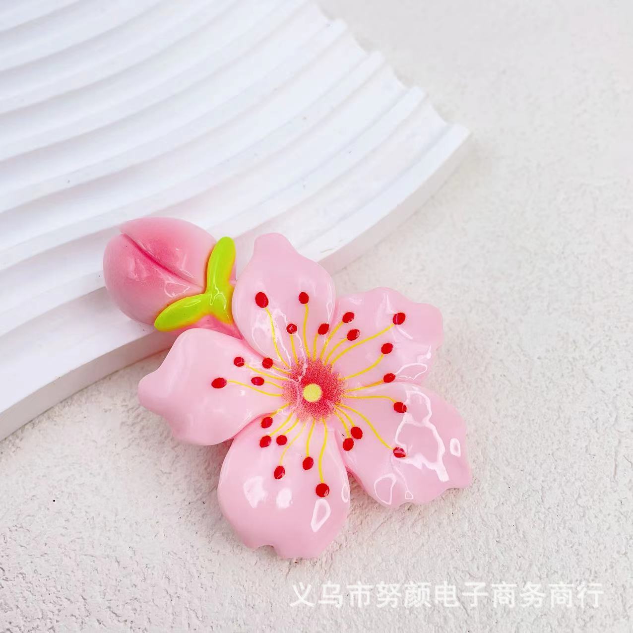 Large Cartoon Pink Mahogany Resin Accessories Handmade DIY Material Cream Glue Phone Case Headstring Hair Accessories Wholesale