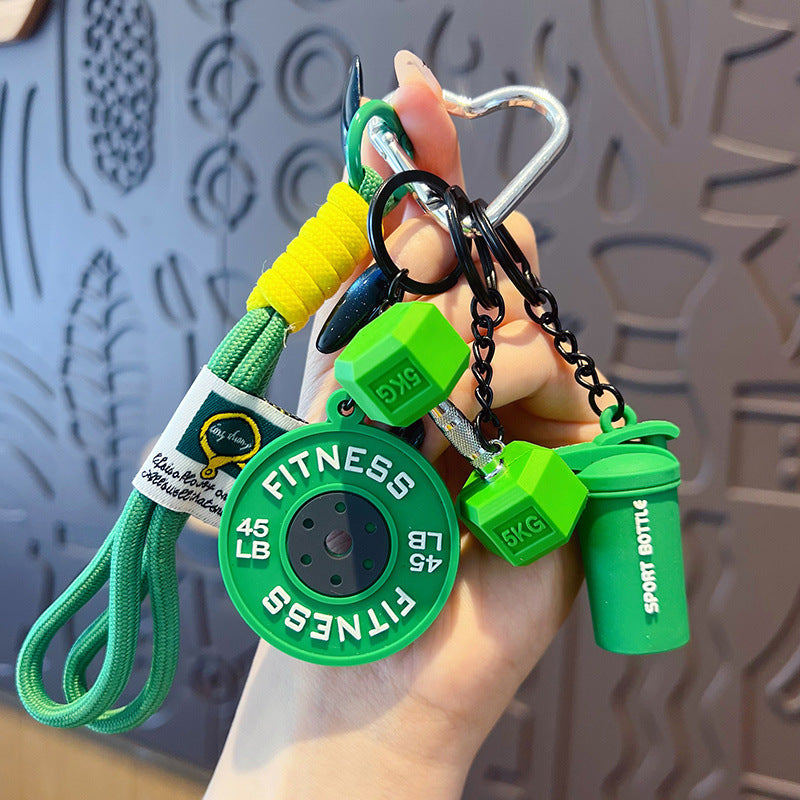Creative DIY sports style fitness set hand rope buckle pendant cute miu series couple bag charm accessories wholesale