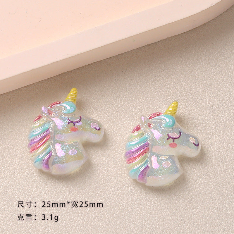 Cartoon DIY resin accessories accessories electroplating paradise cream glue handmade hair clips mobile phone case shoe buckle accessories batch