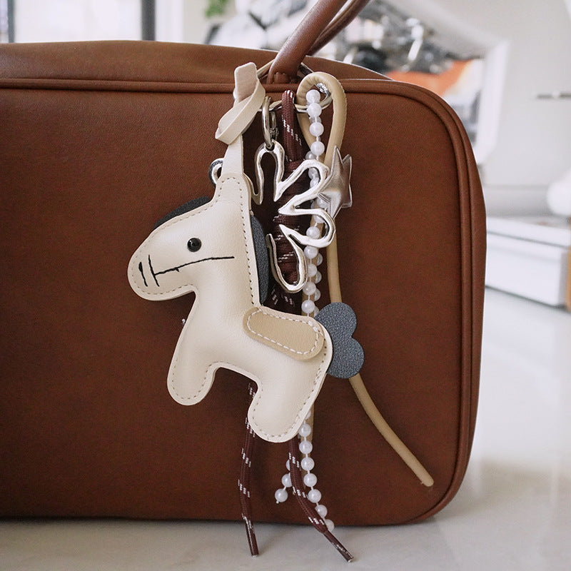 Money right away pu Year of the Horse bag hanging set keychain gift 2025 Year of the Horse Song brocade cross-border small batch customization