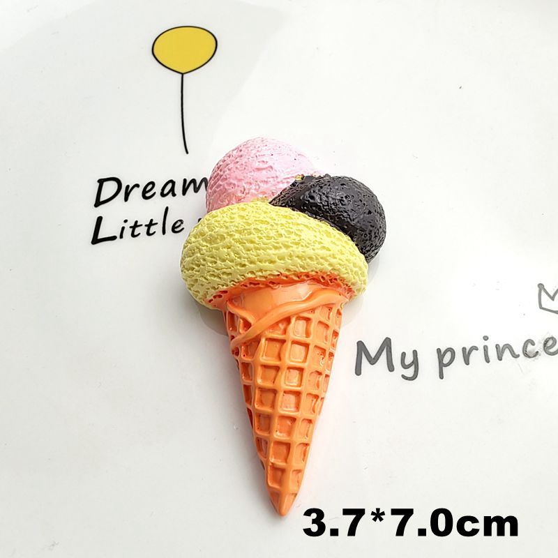 Large food and play convenience store ice cream resin accessories artificial painting DIY refrigerator magnet car decoration live broadcast accessories