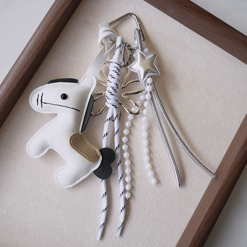 Money right away pu Year of the Horse bag hanging set keychain gift 2025 Year of the Horse Song brocade cross-border small batch customization