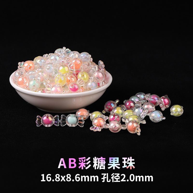 Mobile phone chain beading mixed handmade DIY material bag pendant material bag set box acrylic loose bead beading loose batch