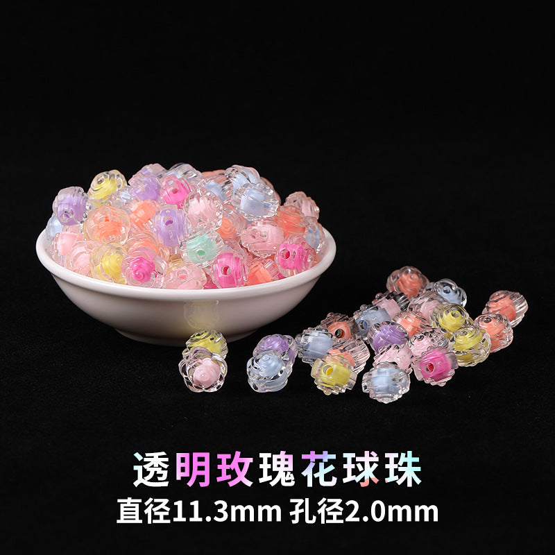 Mobile phone chain beading mixed handmade DIY material bag pendant material bag set box acrylic loose bead beading loose batch