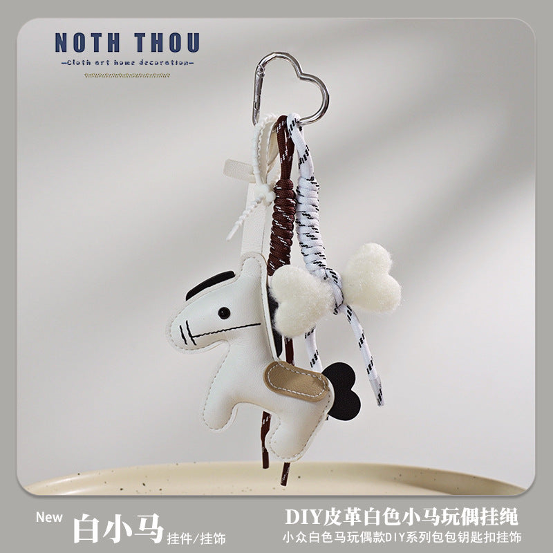 Money right away pu Year of the Horse bag hanging set keychain gift 2025 Year of the Horse Song brocade cross-border small batch customization