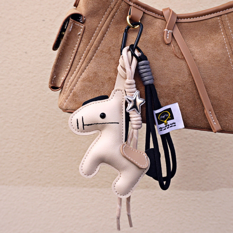 Money right away pu Year of the Horse bag hanging set keychain gift 2025 Year of the Horse Song brocade cross-border small batch customization