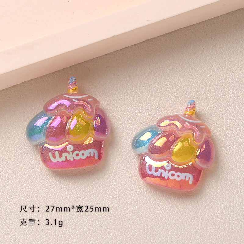 Cartoon DIY resin accessories accessories electroplating paradise cream glue handmade hair clips mobile phone case shoe buckle accessories batch