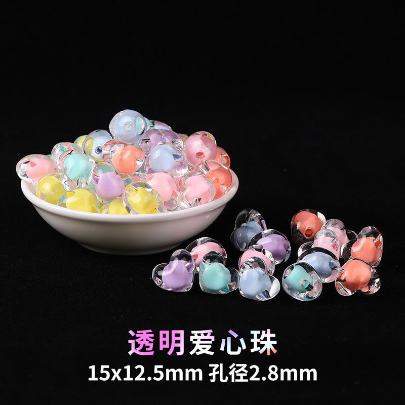 Mobile phone chain beading mixed handmade DIY material bag pendant material bag set box acrylic loose bead beading loose batch