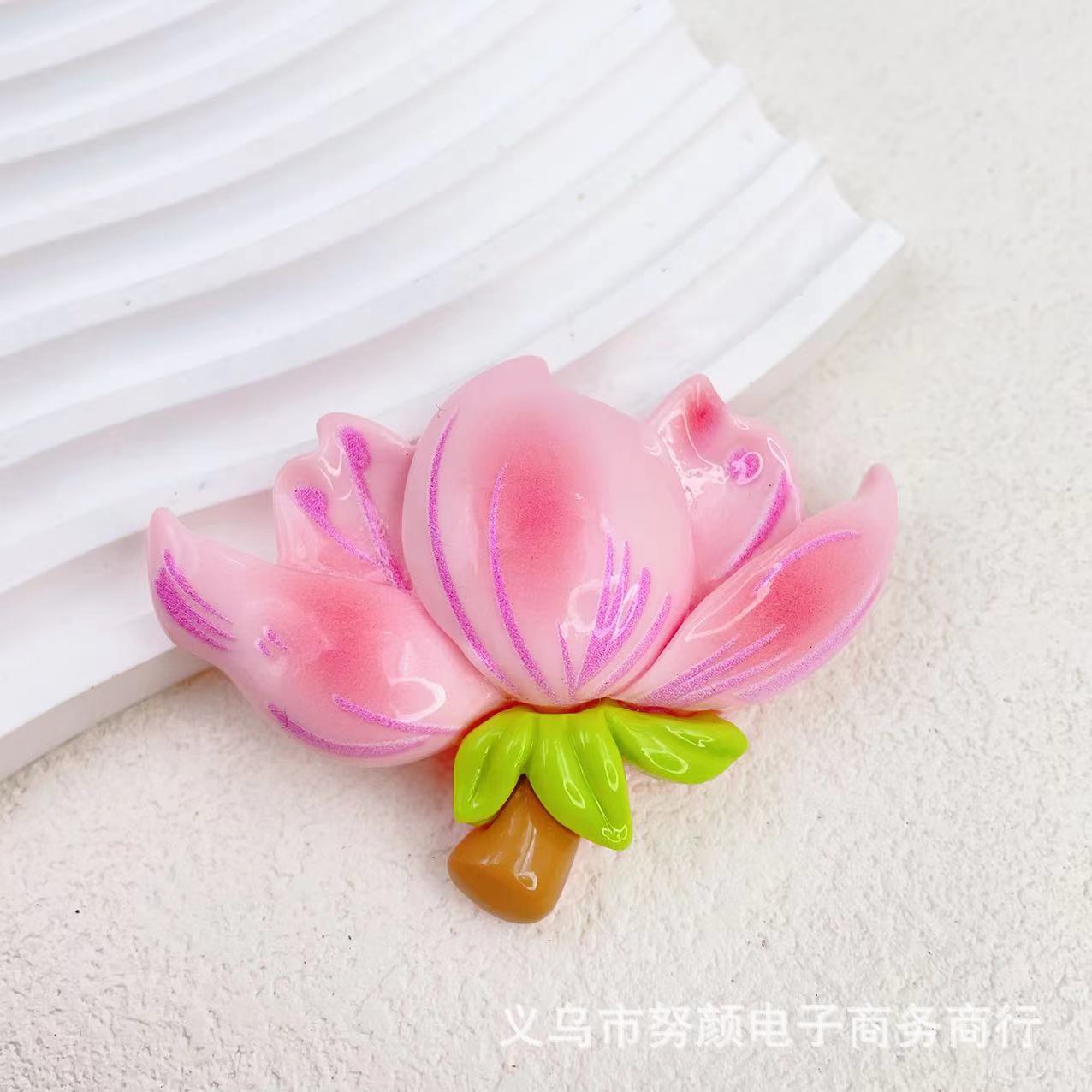 Large Cartoon Pink Mahogany Resin Accessories Handmade DIY Material Cream Glue Phone Case Headstring Hair Accessories Wholesale