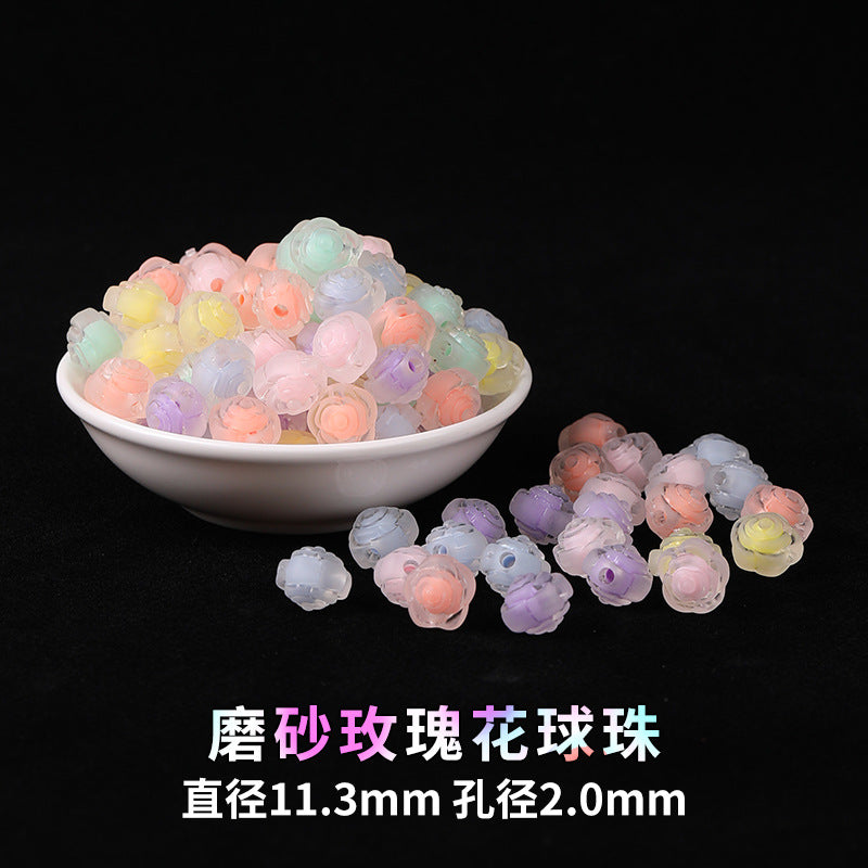 Mobile phone chain beading mixed handmade DIY material bag pendant material bag set box acrylic loose bead beading loose batch