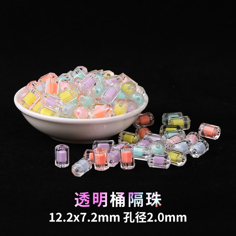 Mobile phone chain beading mixed handmade DIY material bag pendant material bag set box acrylic loose bead beading loose batch