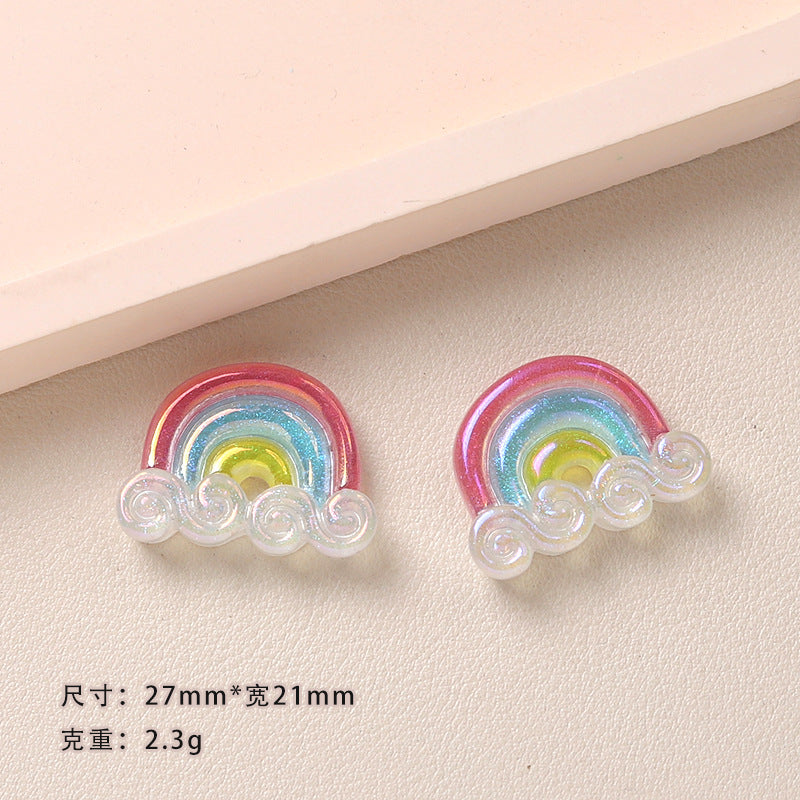 Cartoon DIY resin accessories accessories electroplating paradise cream glue handmade hair clips mobile phone case shoe buckle accessories batch