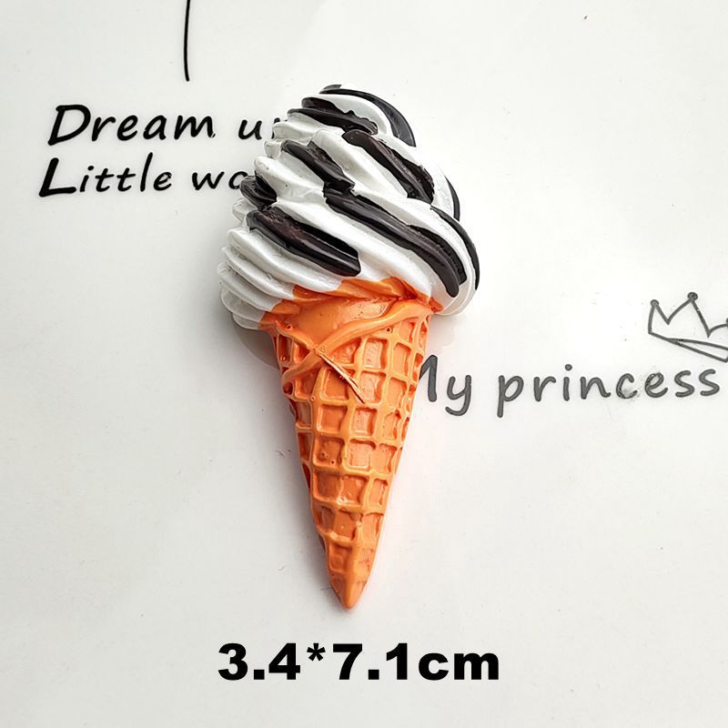 Large food and play convenience store ice cream resin accessories artificial painting DIY refrigerator magnet car decoration live broadcast accessories