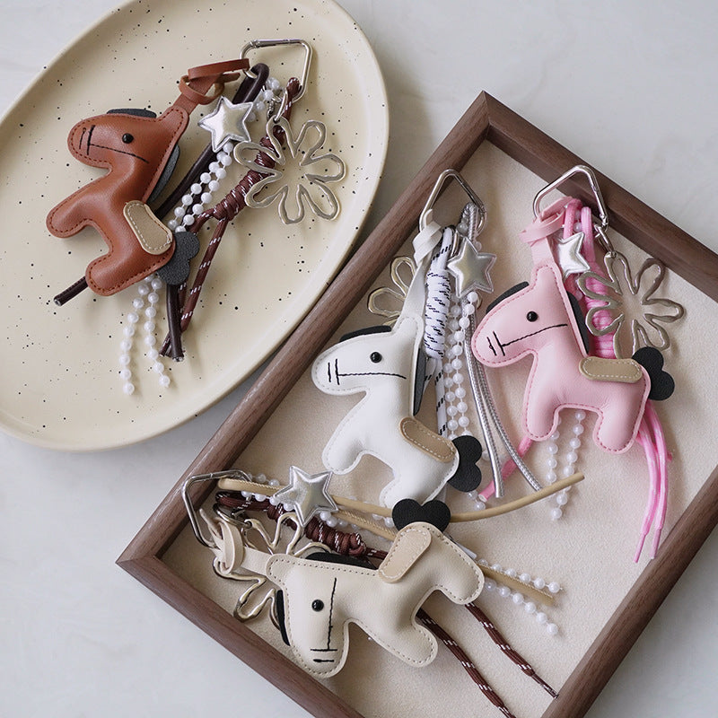 Money right away pu Year of the Horse bag hanging set keychain gift 2025 Year of the Horse Song brocade cross-border small batch customization