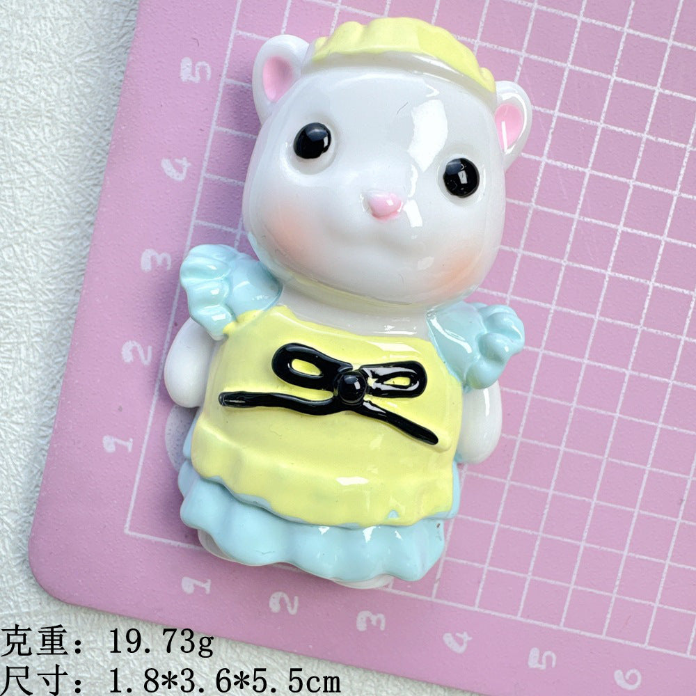 Large Cartoon Angel Painted Resin Accessories Cream Glue DIY Phone Case Hairpin Refrigerator Magnet Storage Box Material